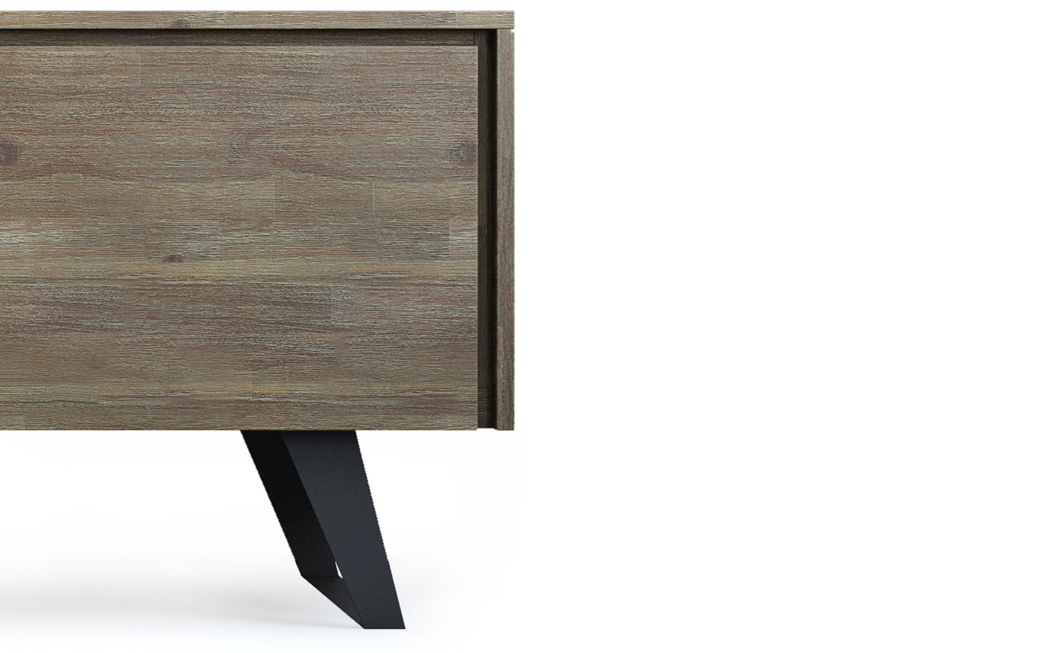Distressed Grey | Lowry Solid Acacia Wood Wide TV Media Stand For TVs up to 70 Inches