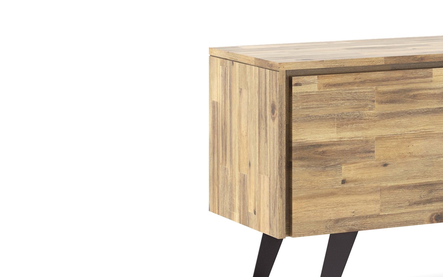 Distressed Golden Wheat | Lowry Solid Acacia Wood Wide TV Media Stand For TVs up to 70 Inches