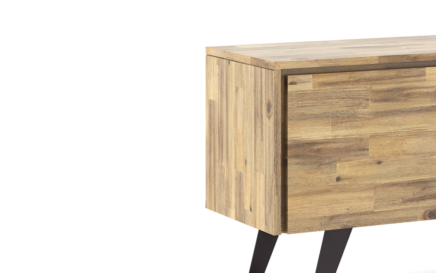 Distressed Golden Wheat | Lowry Solid Acacia Wood Wide TV Media Stand For TVs up to 70 Inches