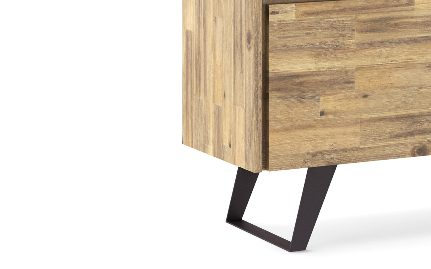 Distressed Golden Wheat | Lowry Solid Acacia Wood Wide TV Media Stand For TVs up to 70 Inches
