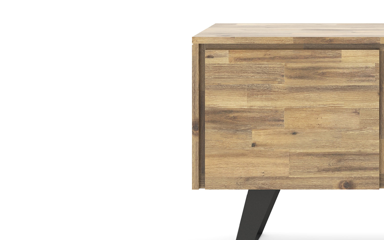 Distressed Golden Wheat | Lowry Solid Acacia Wood Wide TV Media Stand For TVs up to 70 Inches