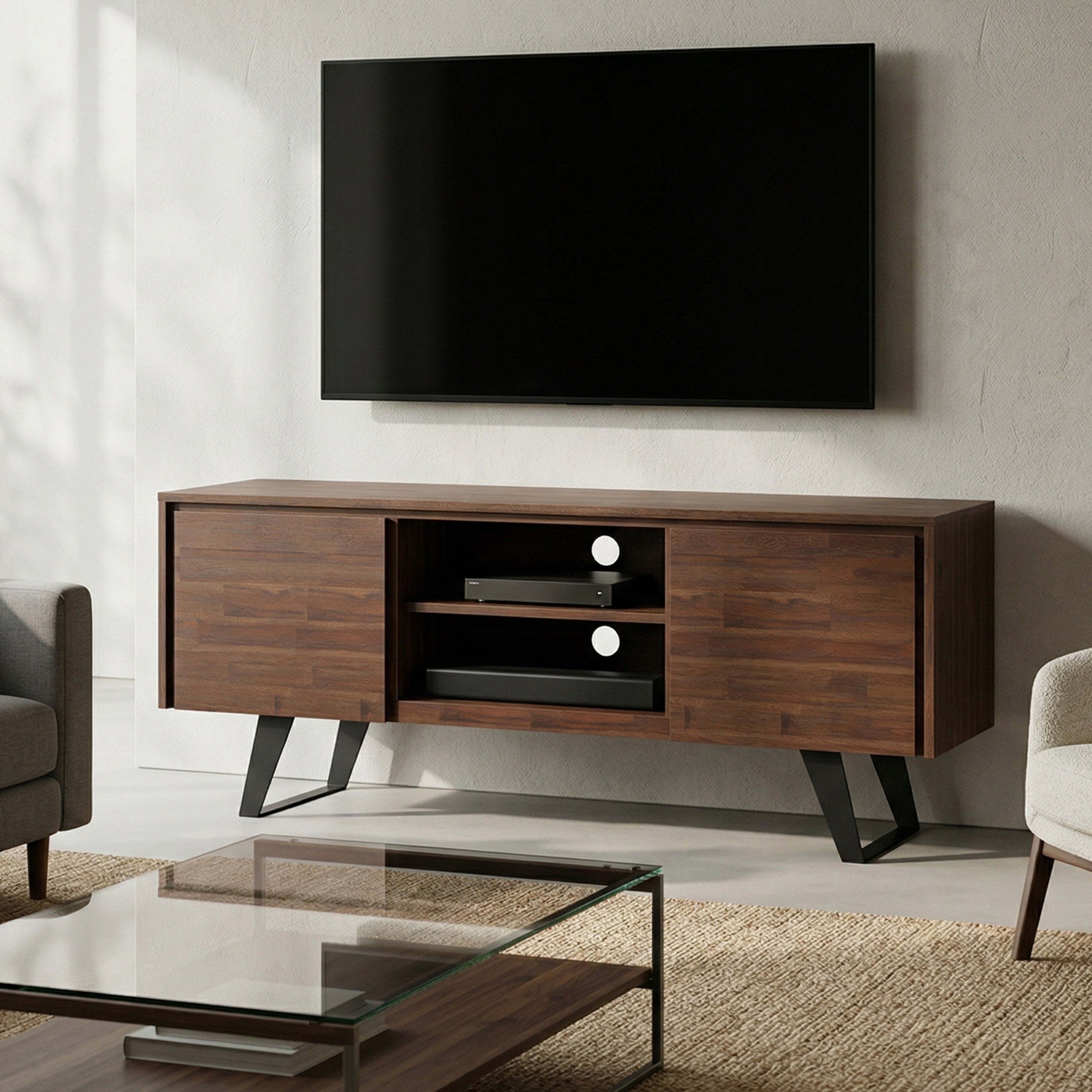 Solid Acacia TV Stand | Lowry TV Media Stand – Simpli Home