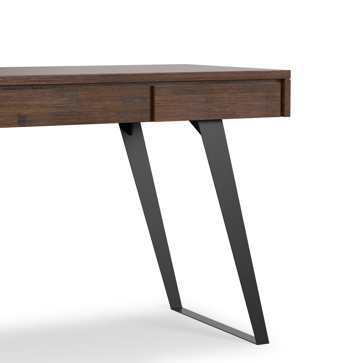 Distressed Charcoal Brown Acacia | Lowry Desk in Acacia