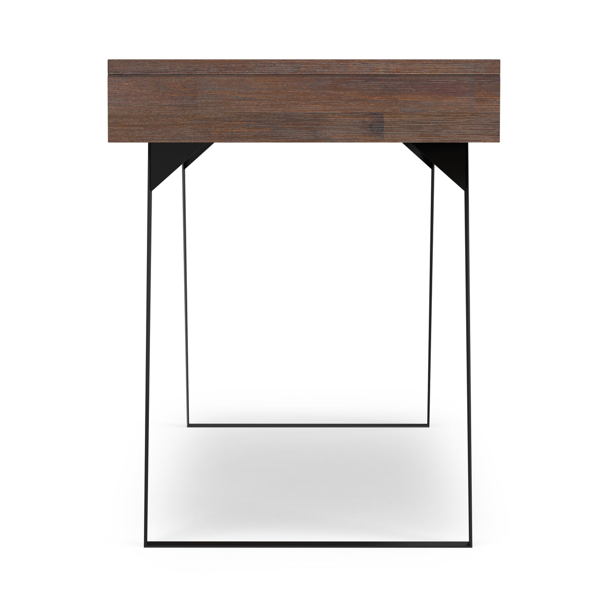 Distressed Charcoal Brown Acacia | Lowry Desk in Acacia