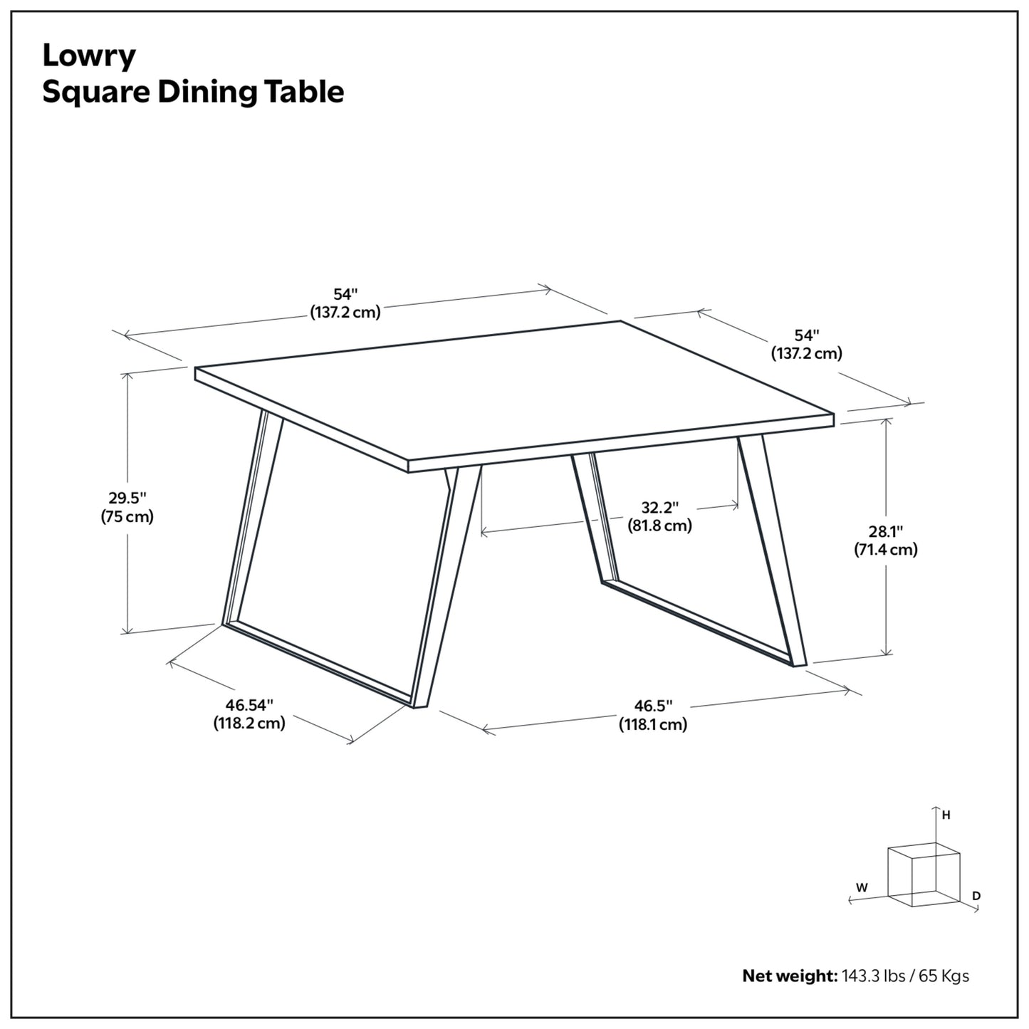 Walnut Walnut | Lowry Square Dining Table