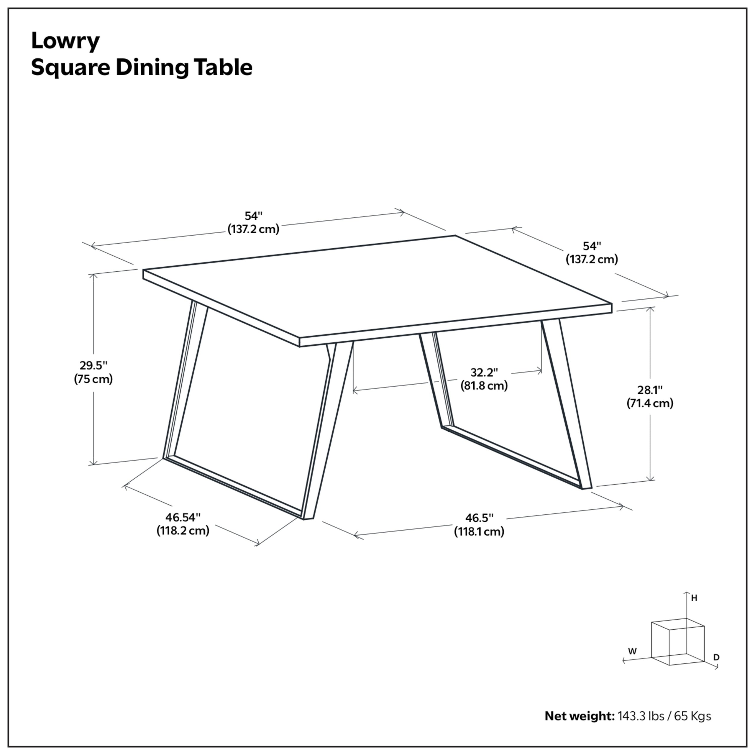 Walnut Walnut | Lowry Square Dining Table