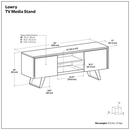 Oak Oak | Lowry TV Media Stand in Oak