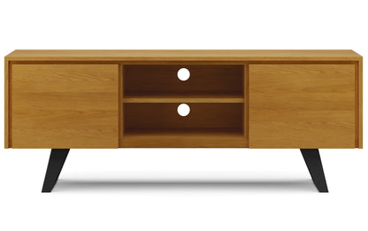 Oak Oak | Lowry Solid Acacia Wood Wide TV Media Stand For TVs up to 70 Inches