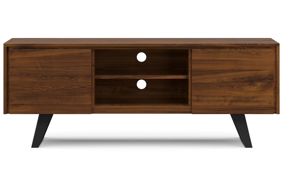Walnut Walnut | Lowry Solid Acacia Wood Wide TV Media Stand For TVs up to 70 Inches
