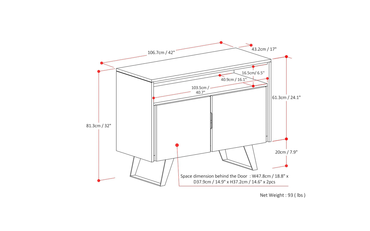 Lowry 42 inch TV Media Stand