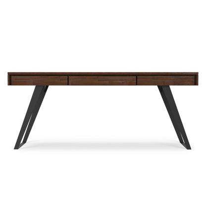 Distressed Charcoal Brown | Lowry Large Desk in Acacia