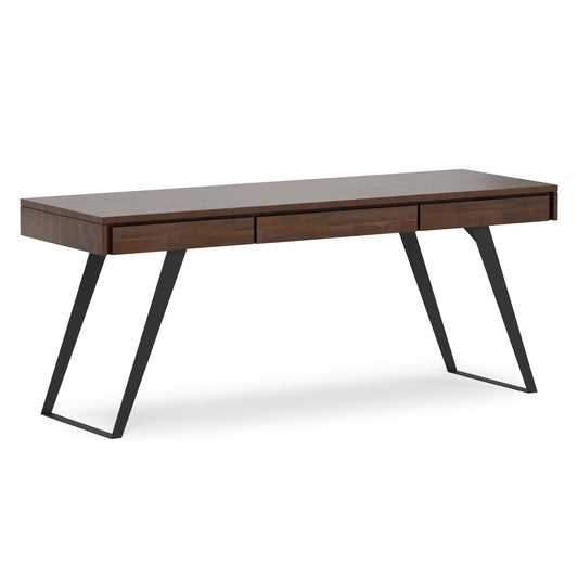 Distressed Charcoal Brown | Lowry Large Desk in Acacia