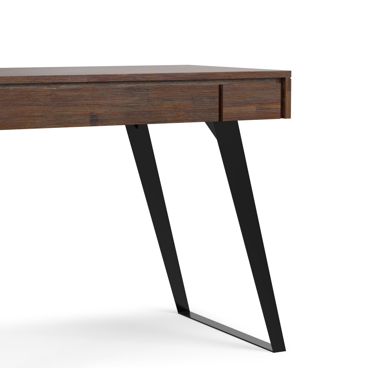 Distressed Charcoal Brown | Lowry Small Desk in Acacia