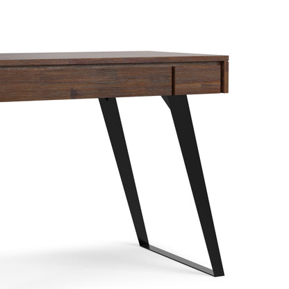 Distressed Charcoal Brown | Lowry Small Desk in Acacia