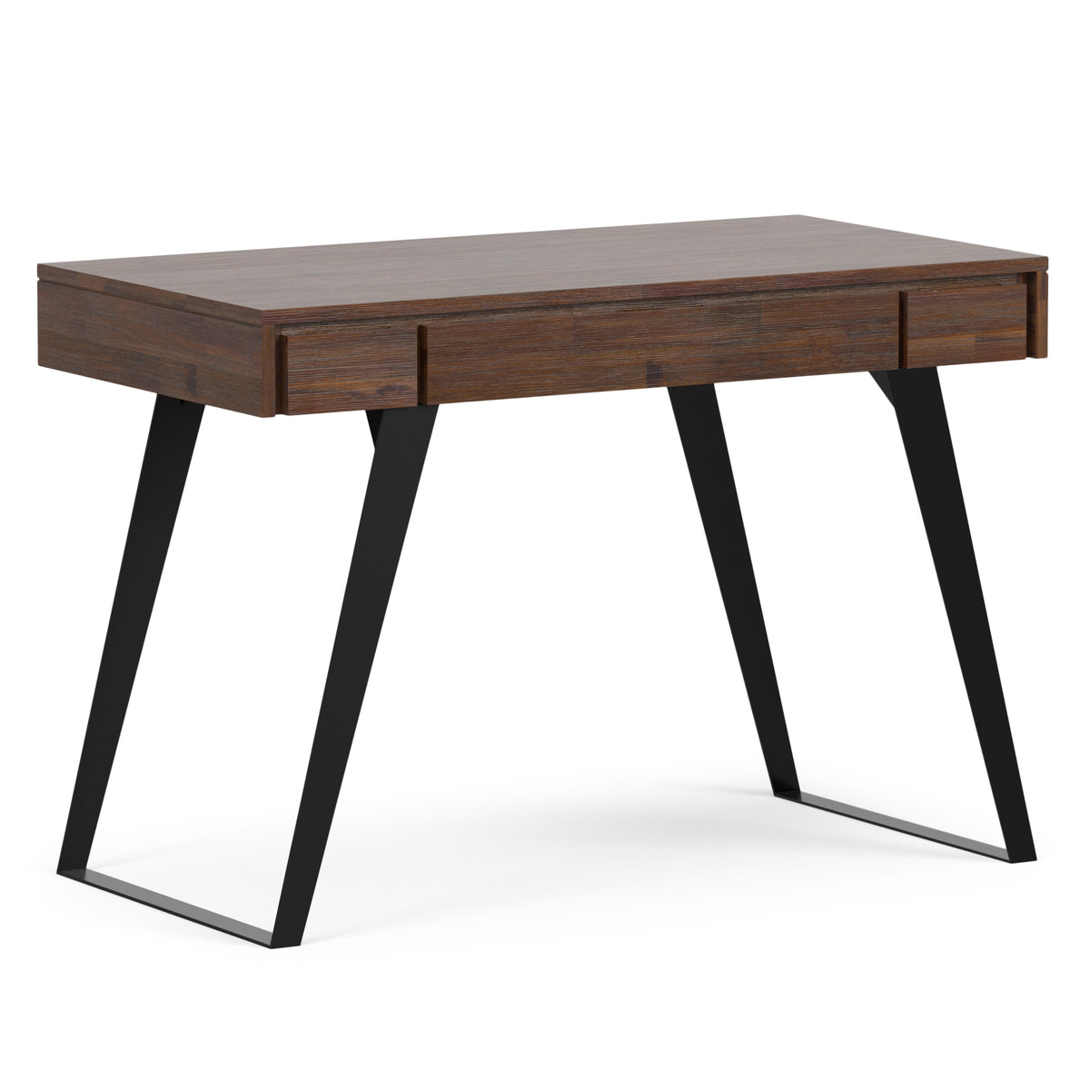 Distressed Charcoal Brown | Lowry Small Desk in Acacia