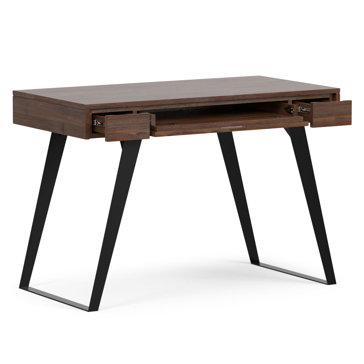 Distressed Charcoal Brown | Lowry Small Desk in Acacia