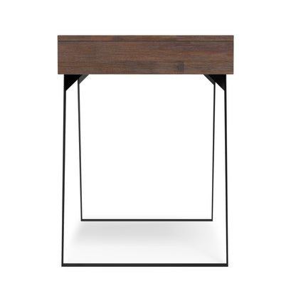 Distressed Charcoal Brown | Lowry Small Desk in Acacia