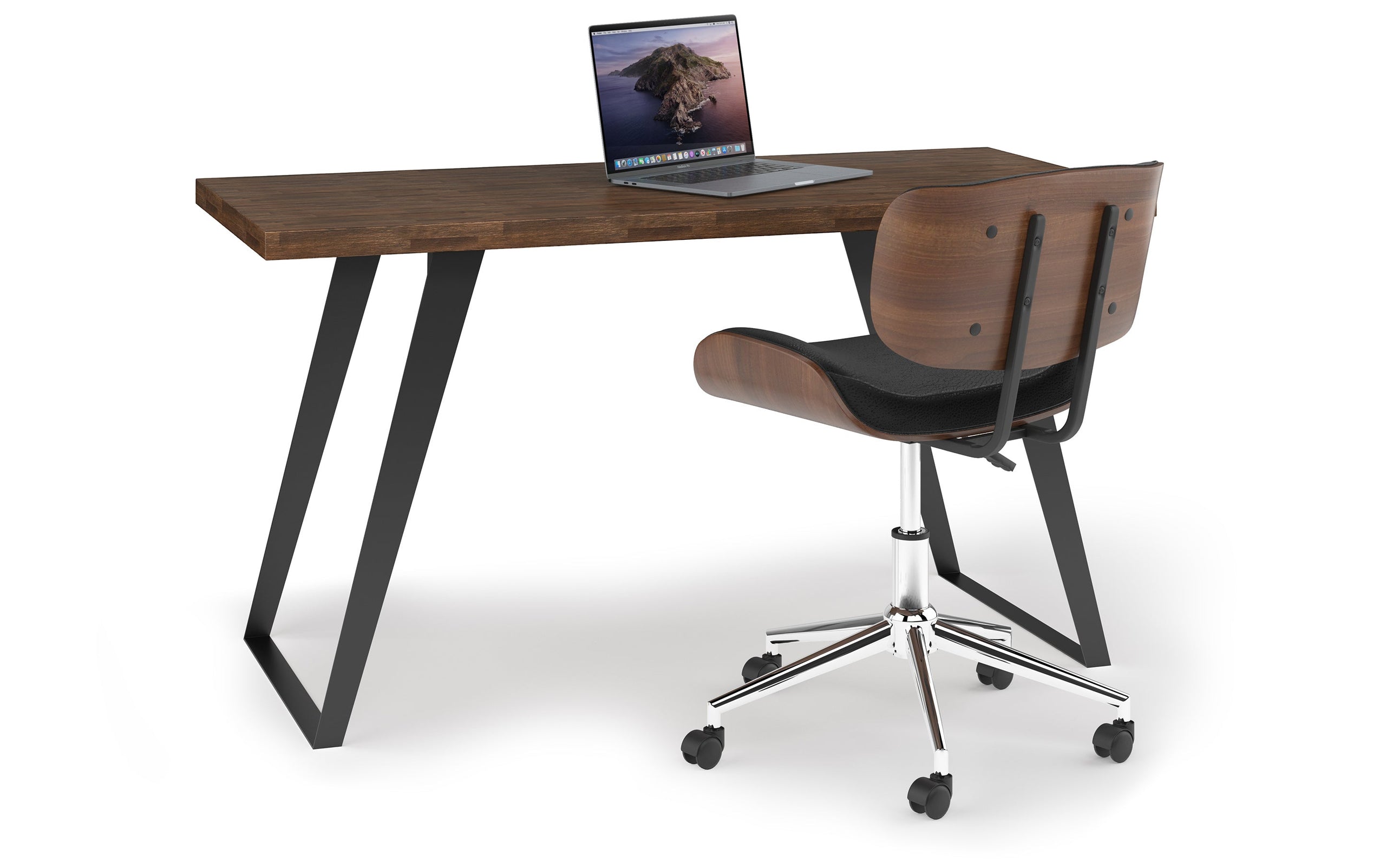 Rustic Natural Aged Brown | Lowry Flat Top Desk