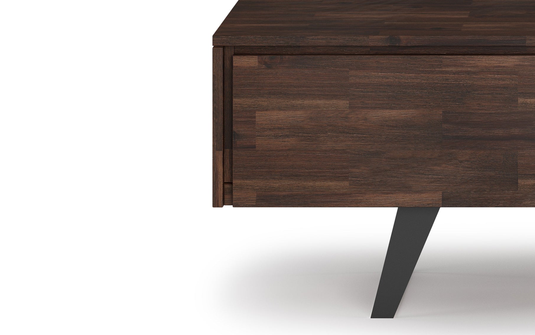 Distressed Charcoal Brown Acacia | Lowry 72 inch TV Media Stand