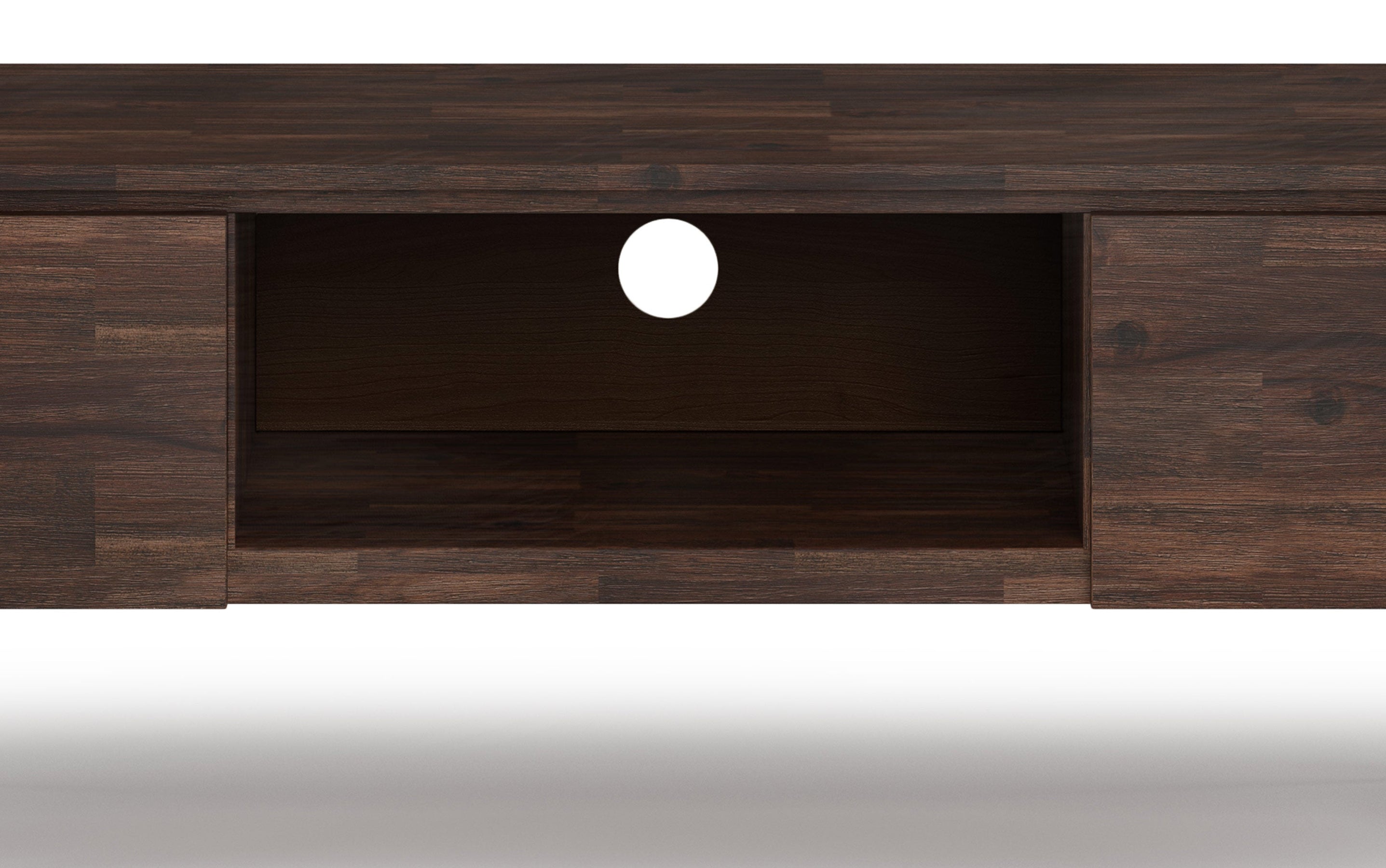 Distressed Charcoal Brown Acacia | Lowry 72 inch TV Media Stand