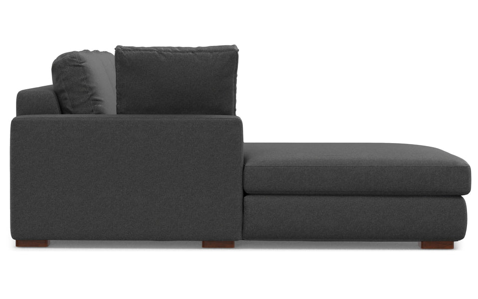 Pebble Grey Performance Fabric | Charlie Deep Seater Left Sectional