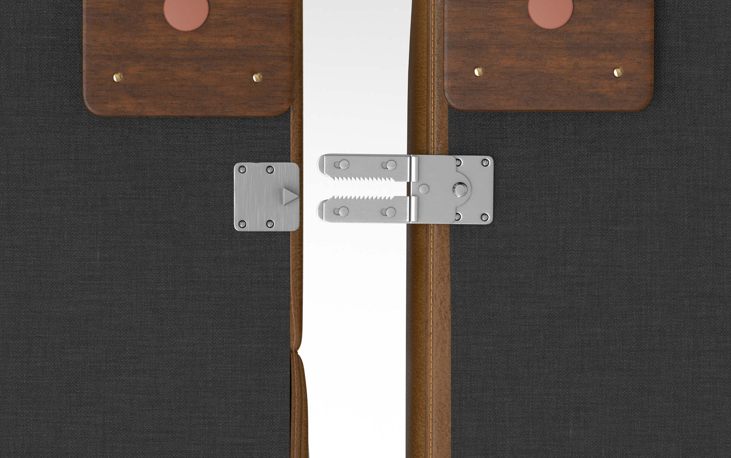 Caramel Brown Genuine Leather | Rex Left Sectional and Ottoman in Genuine Leather
