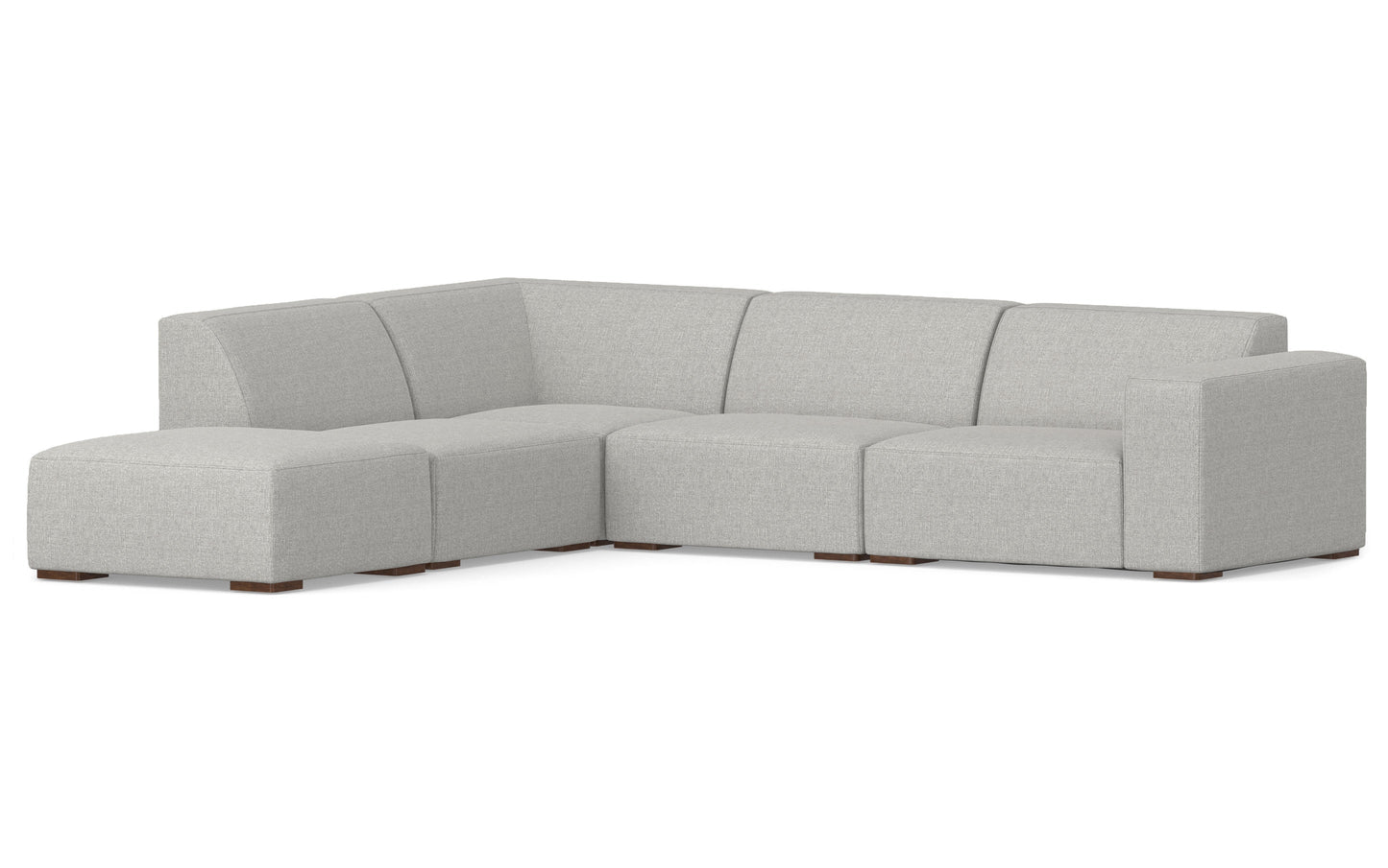Rex Left Sectional Sofa and Ottoman in Performance Fabric