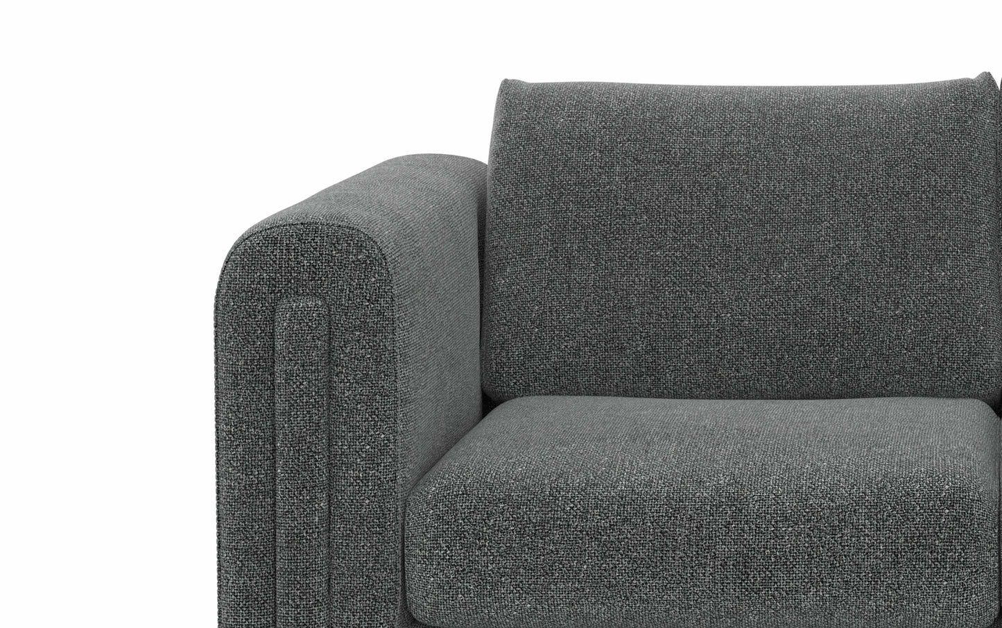 Dark Grey Performance Fabric | Jones 61 inch Loveseat in Performance Fabric