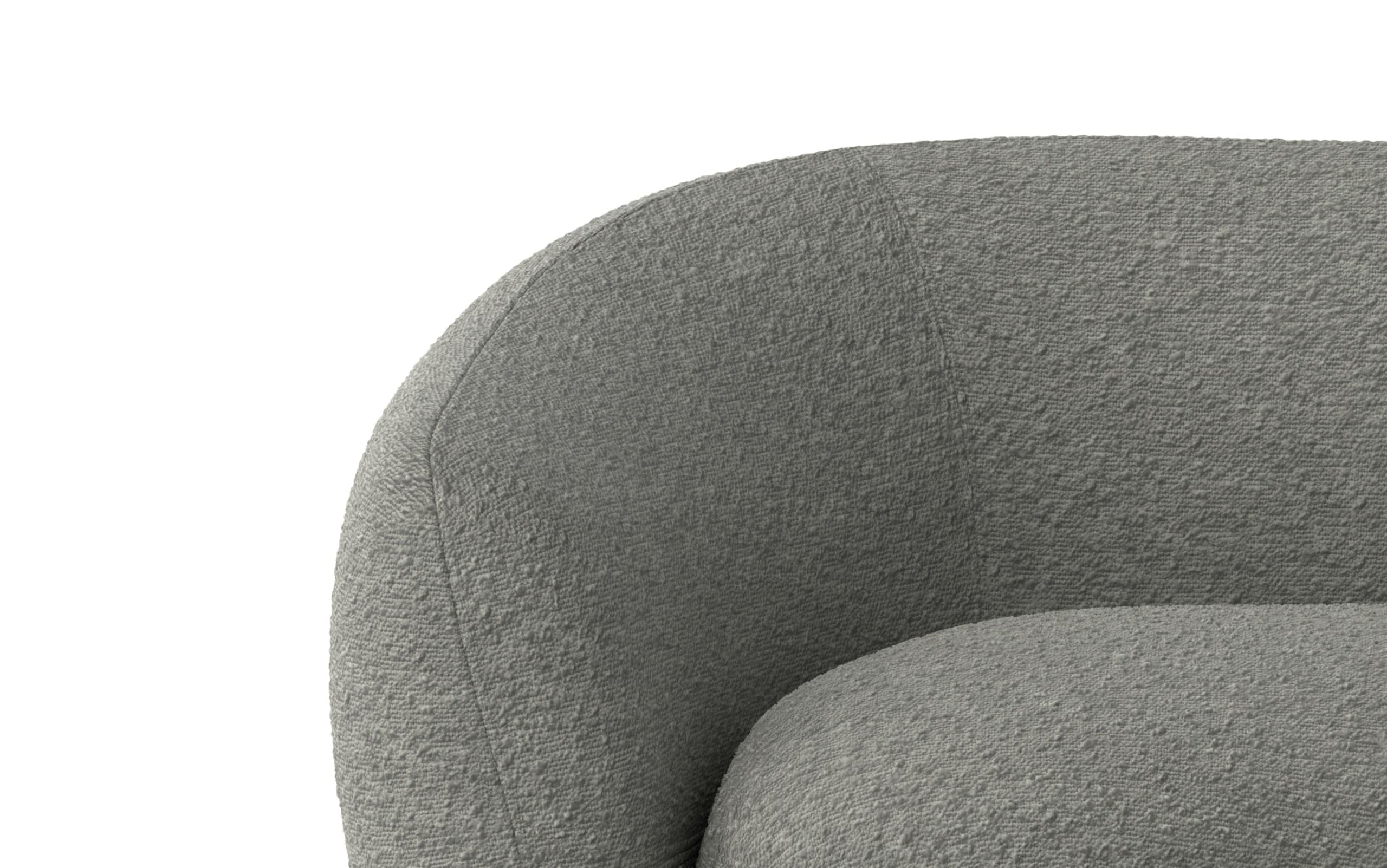 Stone Grey Boucle Performance Fabric | Sherri 69 inch Loveseat in Boucle Performance Fabric