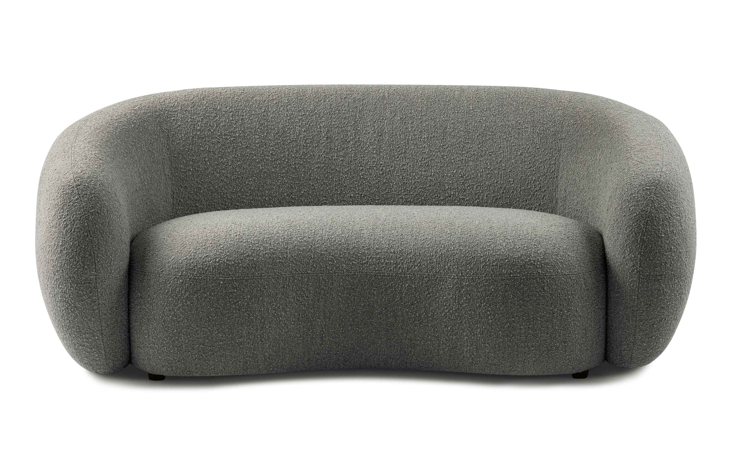 Stone Grey Boucle Performance Fabric | Sherri 69 inch Loveseat in Boucle Performance Fabric