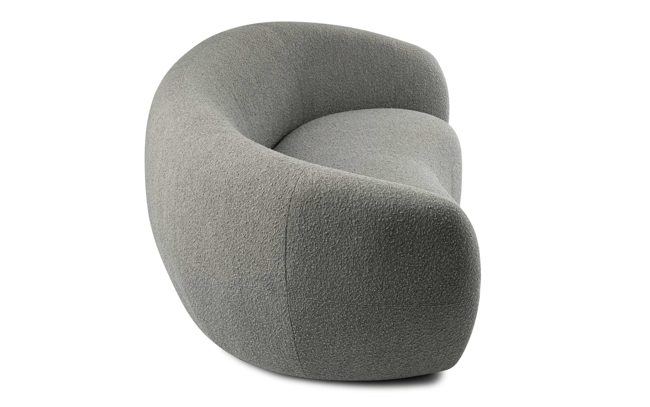 Stone Grey Boucle Performance Fabric | Sherri 69 inch Loveseat in Boucle Performance Fabric