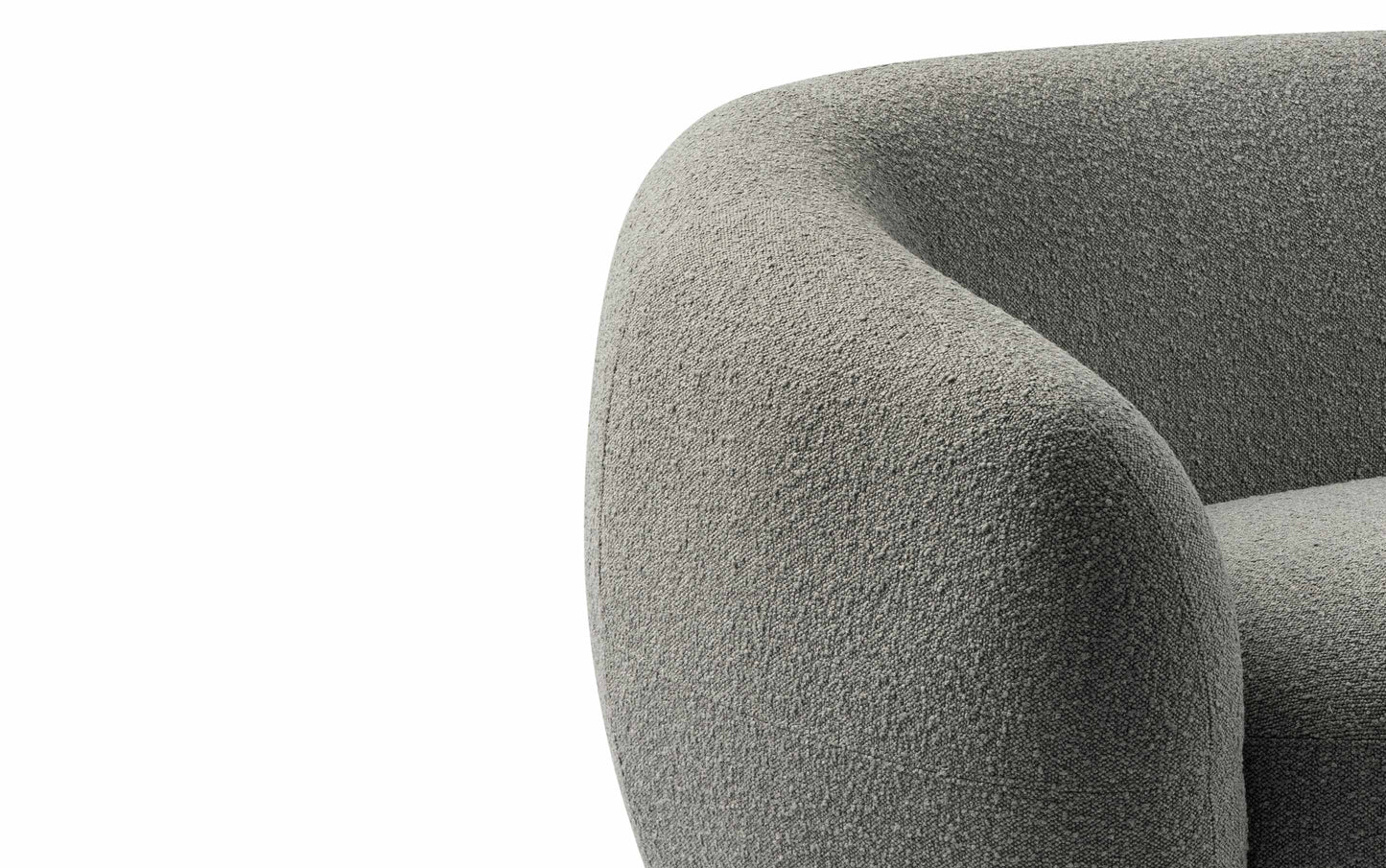 Stone Grey Boucle Performance Fabric | Sherri 69 inch Loveseat in Boucle Performance Fabric