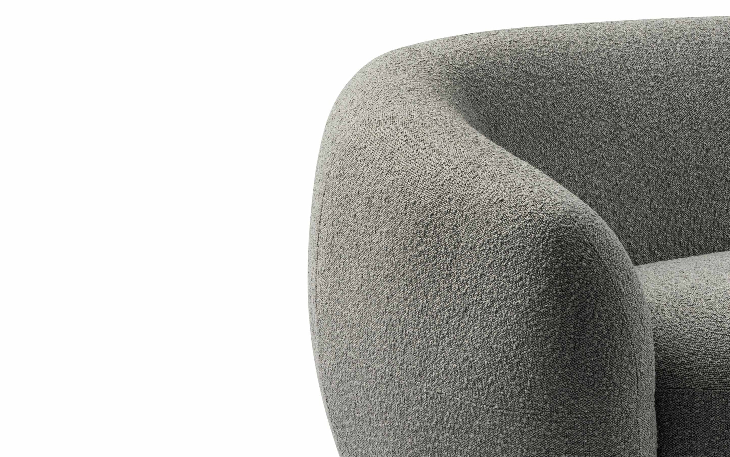 Stone Grey Boucle Performance Fabric | Sherri 69 inch Loveseat in Boucle Performance Fabric
