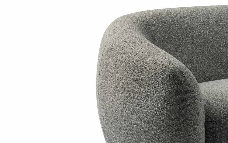 Stone Grey Boucle Performance Fabric | Sherri 69 inch Loveseat in Boucle Performance Fabric