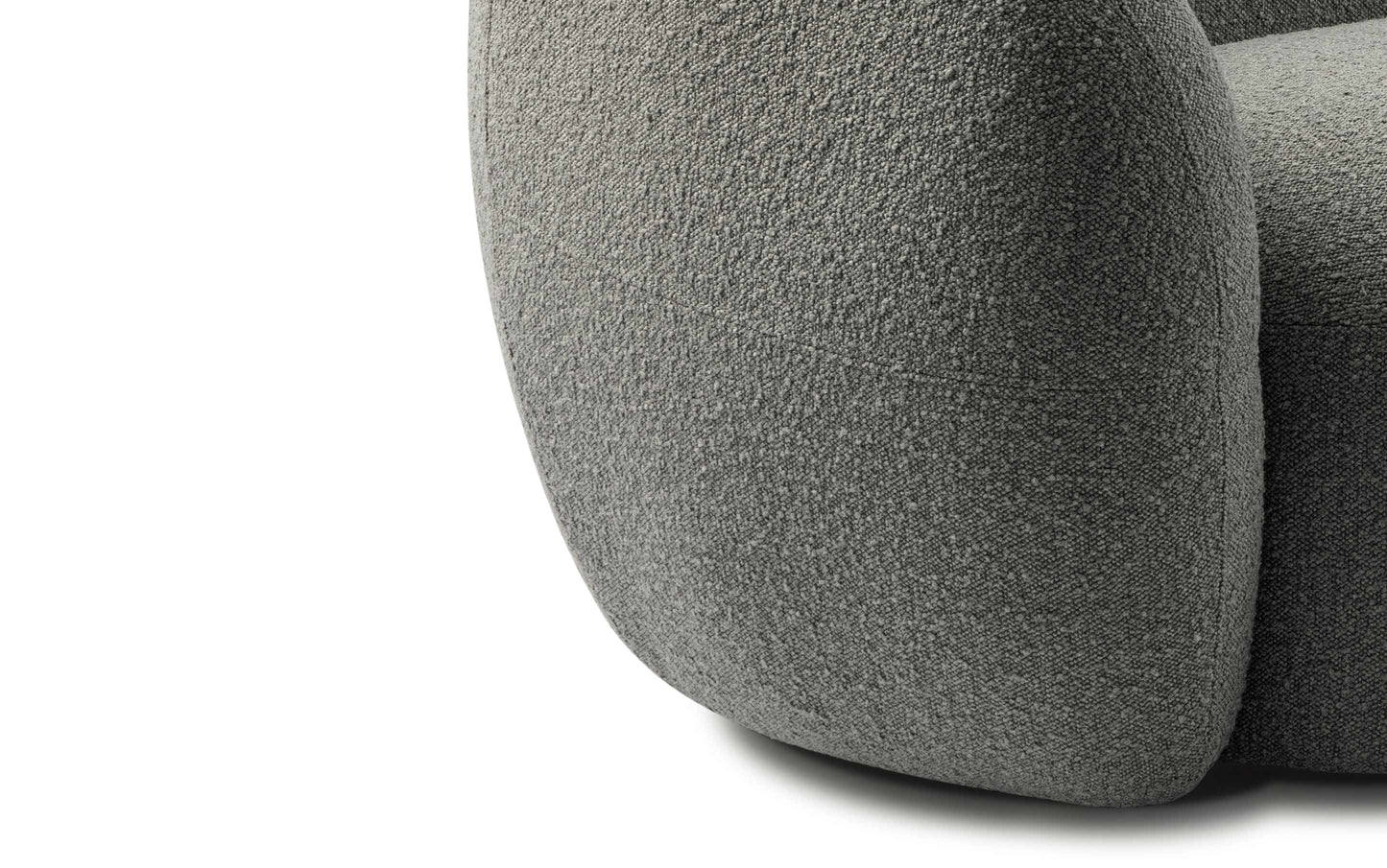 Stone Grey Boucle Performance Fabric | Sherri 69 inch Loveseat in Boucle Performance Fabric