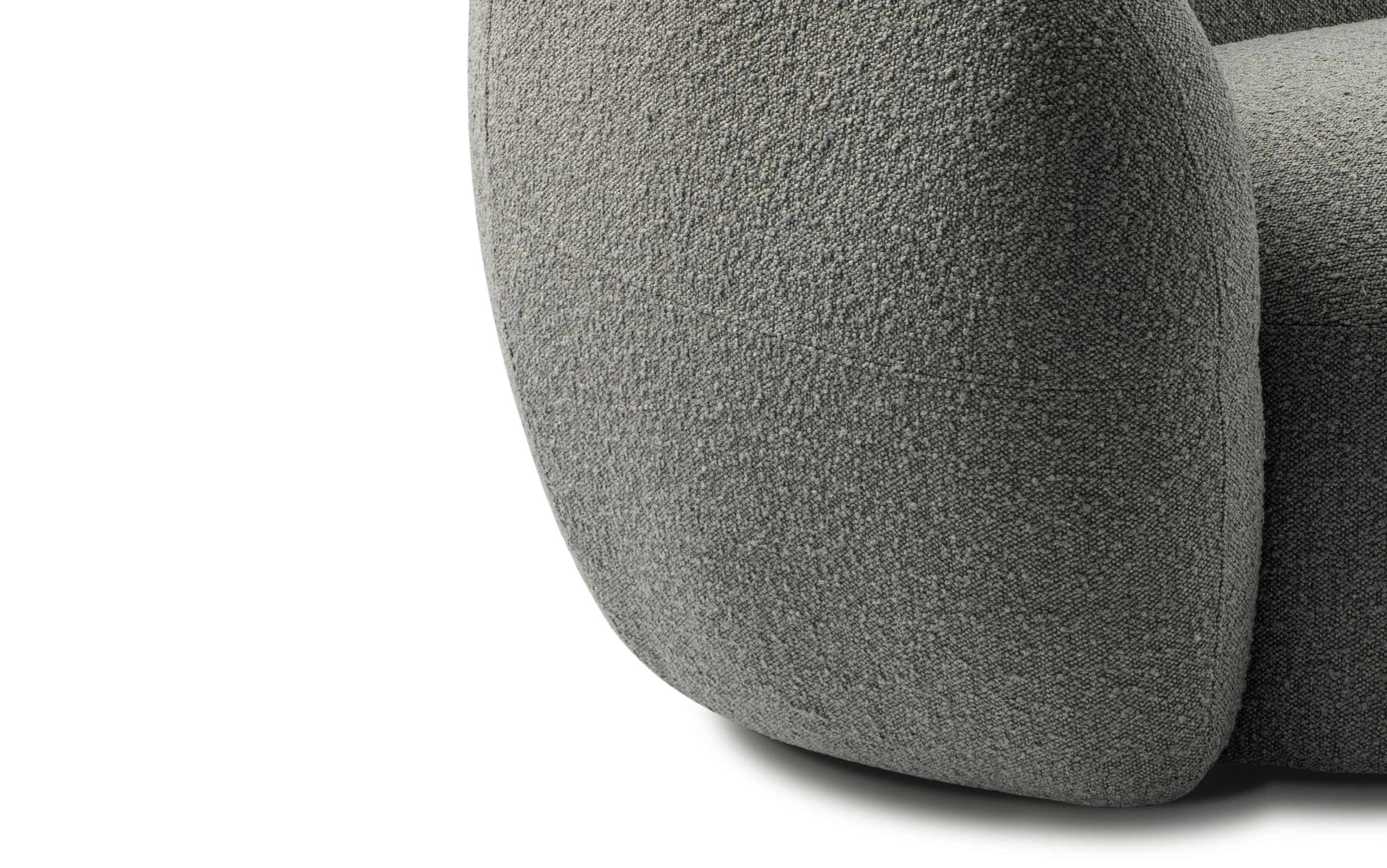 Stone Grey Boucle Performance Fabric | Sherri 69 inch Loveseat in Boucle Performance Fabric