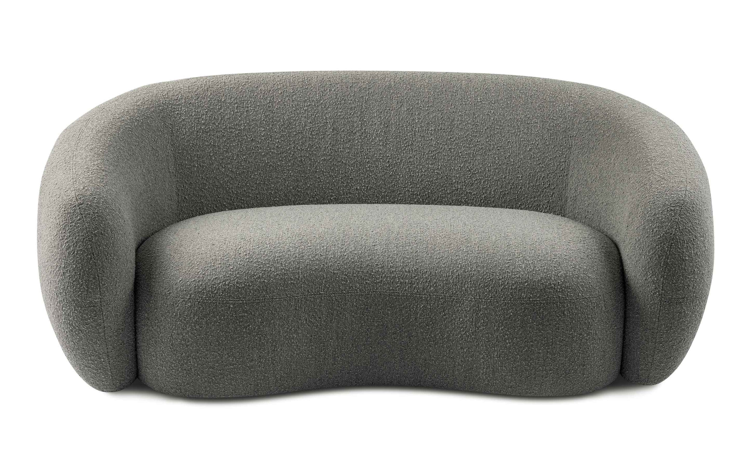 Stone Grey Boucle Performance Fabric | Sherri 69 inch Loveseat in Boucle Performance Fabric