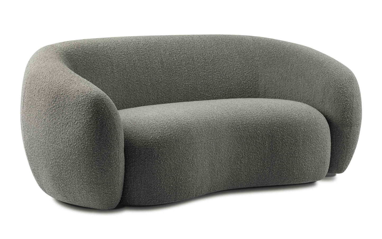 Stone Grey Boucle Performance Fabric | Sherri 69 inch Loveseat in Boucle Performance Fabric