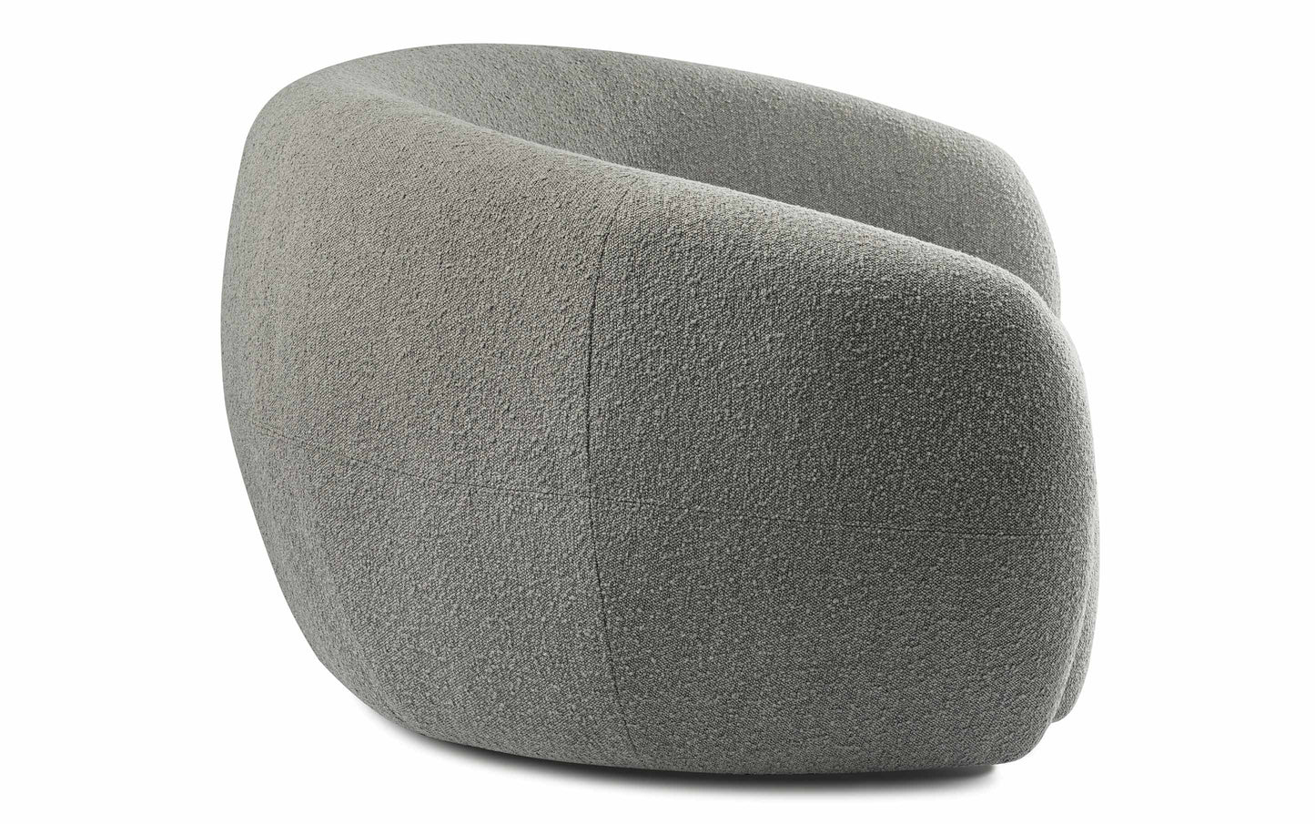 Stone Grey Boucle Performance Fabric | Sherri 69 inch Loveseat in Boucle Performance Fabric