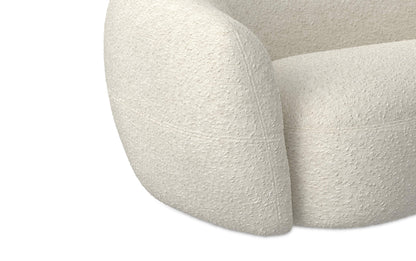 Vanilla Cream Boucle Performance Fabric | Sherri 69 inch Loveseat in Boucle Performance Fabric