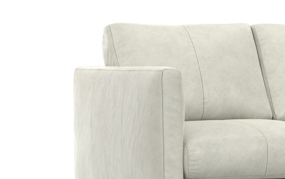 Light smoke Grey Genuine Leather | Stevens 60 inch Loveseat in Genuine Leather