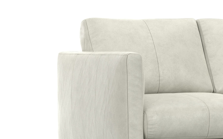 Light smoke Grey Genuine Leather | Stevens 60 inch Loveseat in Genuine Leather