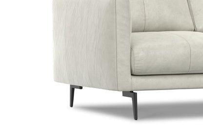 Light smoke Grey Genuine Leather | Stevens 60 inch Loveseat in Genuine Leather