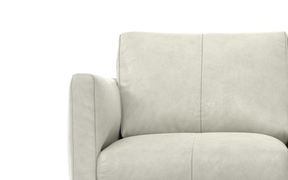 Light smoke Grey Genuine Leather | Stevens 60 inch Loveseat in Genuine Leather