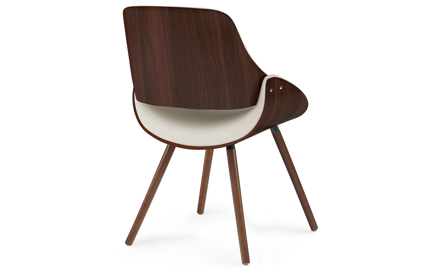 Cream Vegan Leather | Malden / Watkins 7 Pc Dining Set With Wood Back Chair