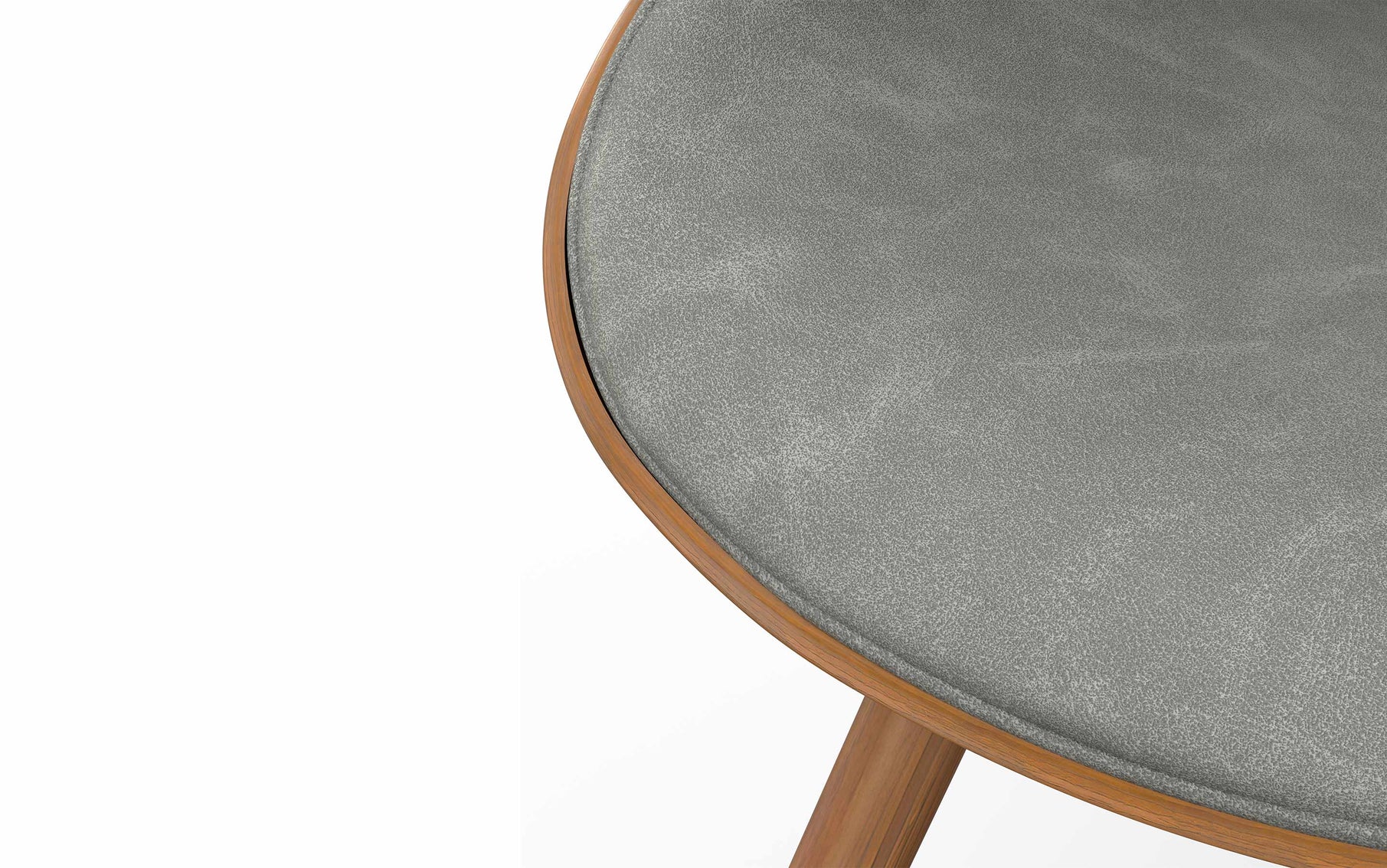 Distressed Grey Walnut Distressed Vegan Leather | Malden Dining Chair with Wood Back