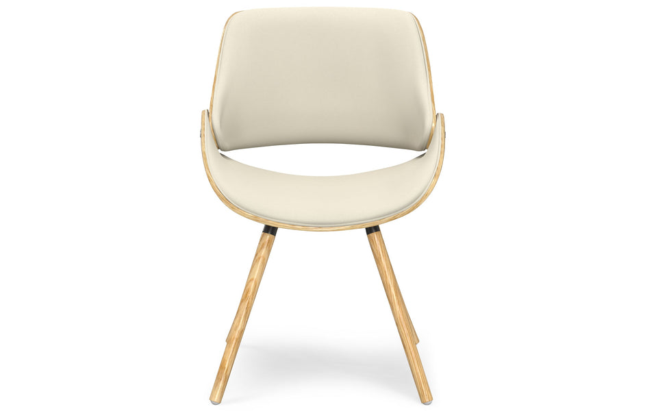 Natural Natural Oak Linen Style Fabric | Malden Bentwood Dining Chair with Wood Back