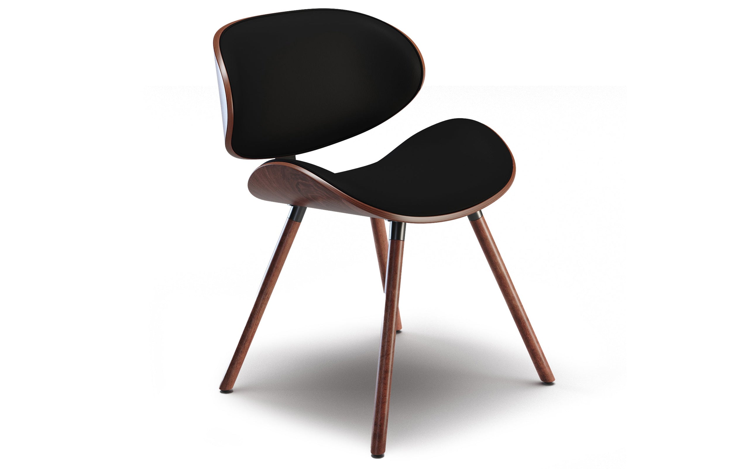 Black Vegan Leather | Marana / Draper 5-Piece Dining Set