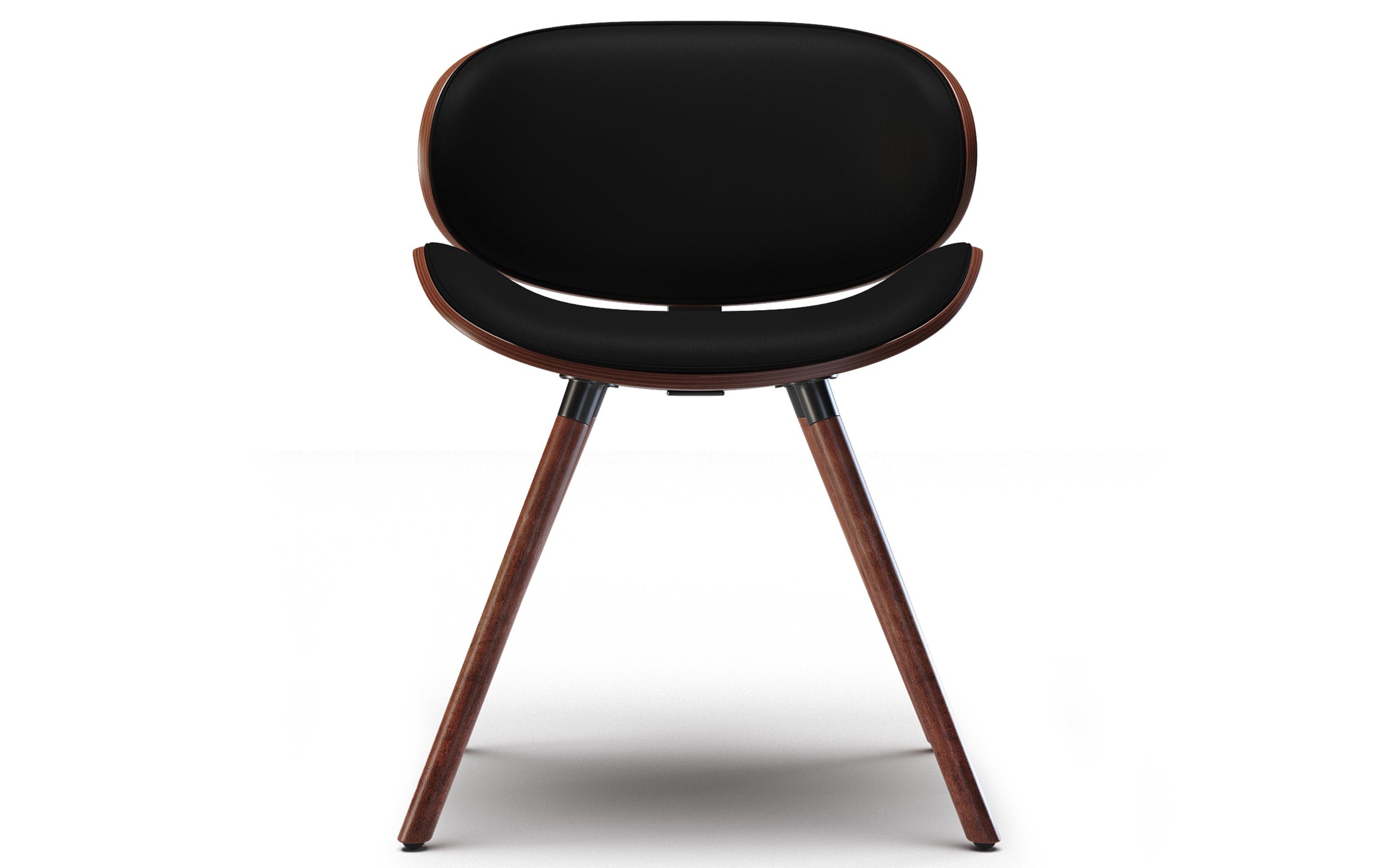 Black Vegan Leather | Marana / Draper 5-Piece Dining Set