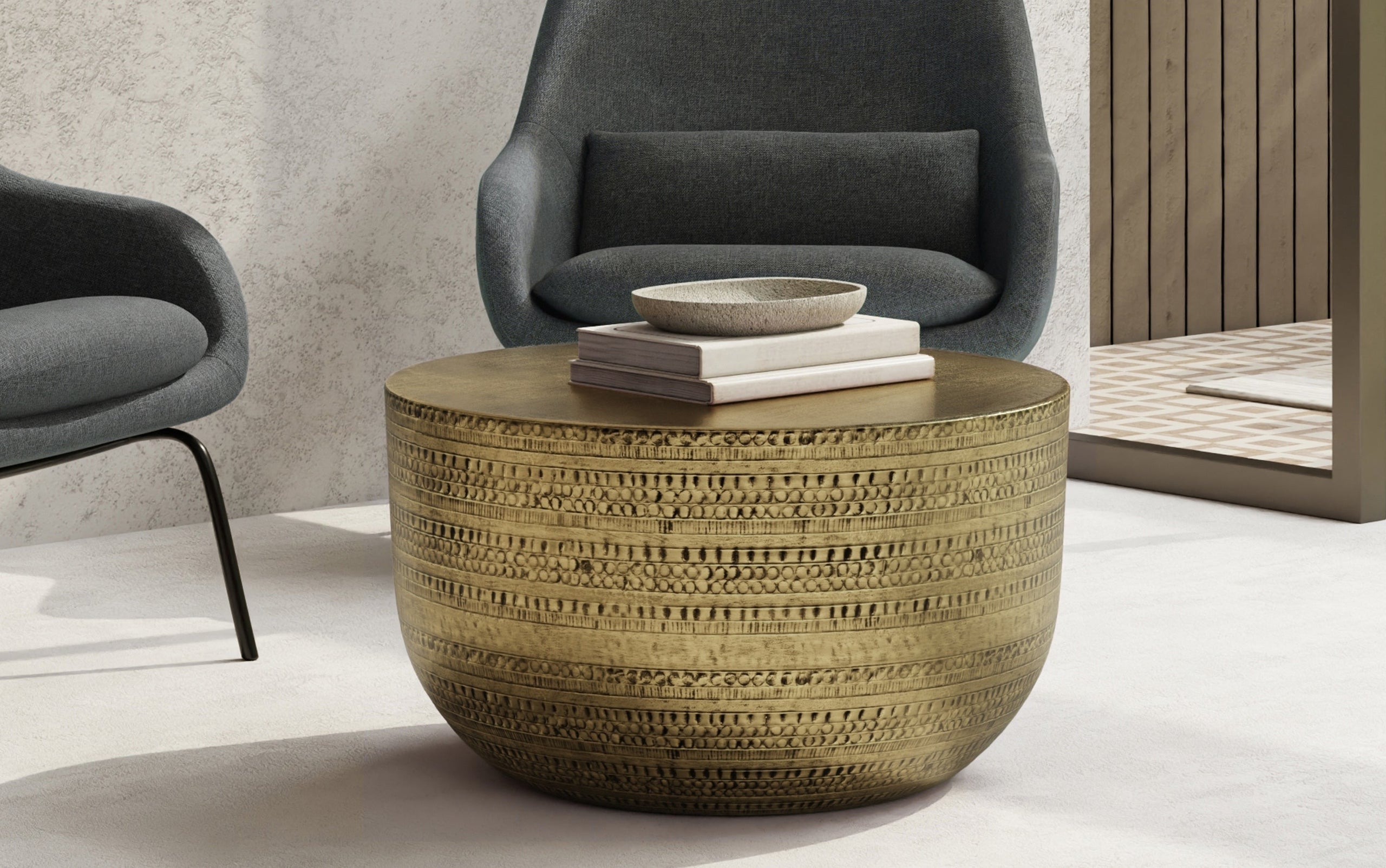 Antique Gold | Johnsen Metal Coffee Table